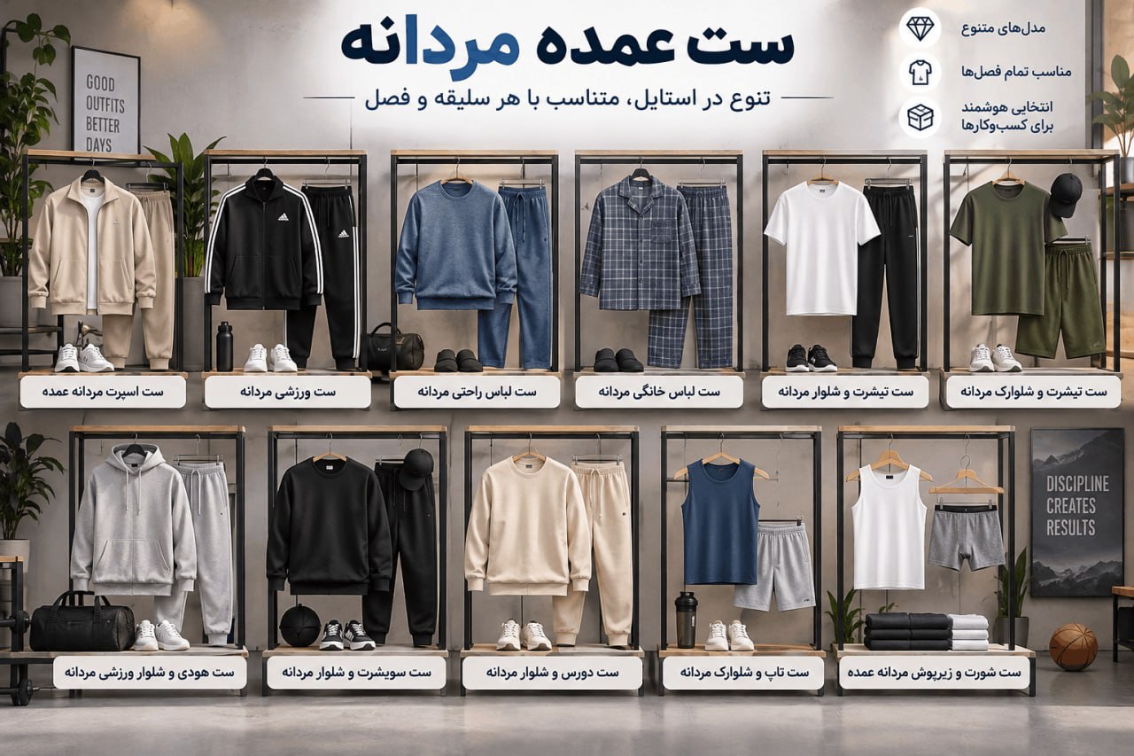 انواع ست مردانه عمده - لینک ویترین