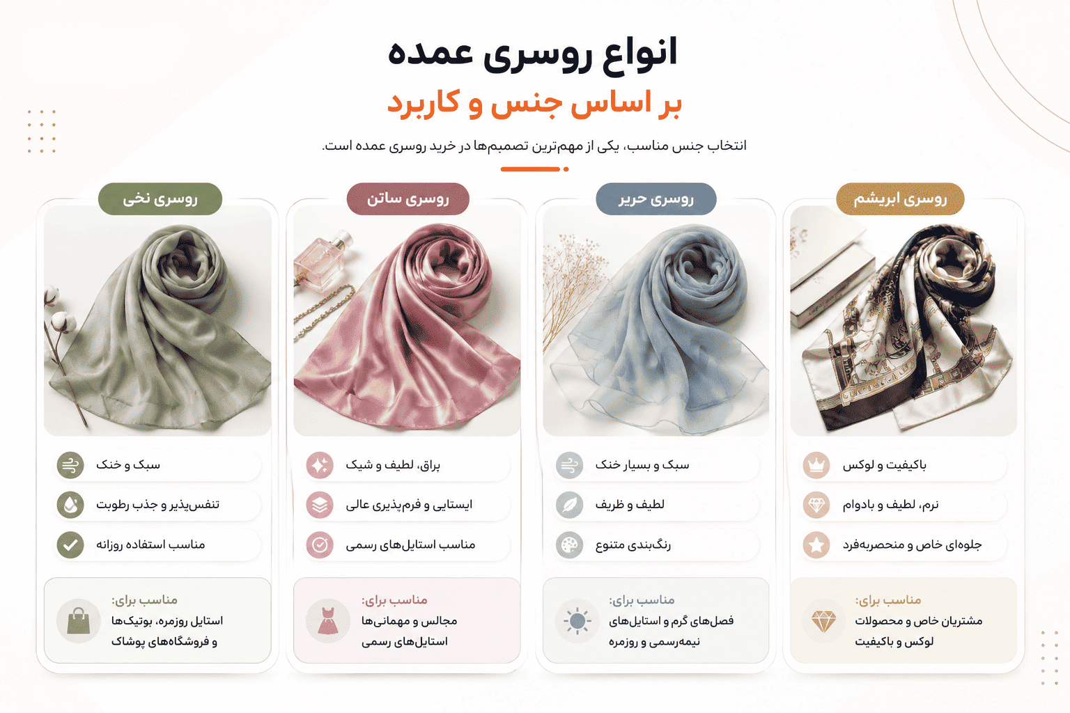 انواع روسری عمده - لینک ویترین