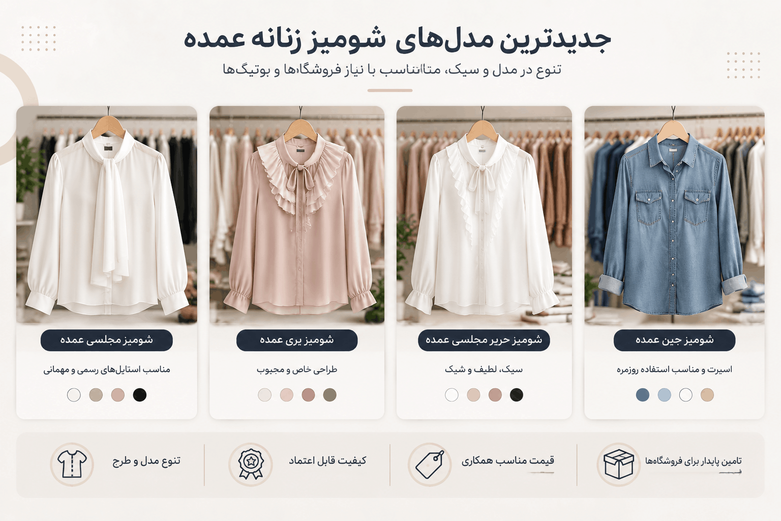 انواع شومیز زنانه