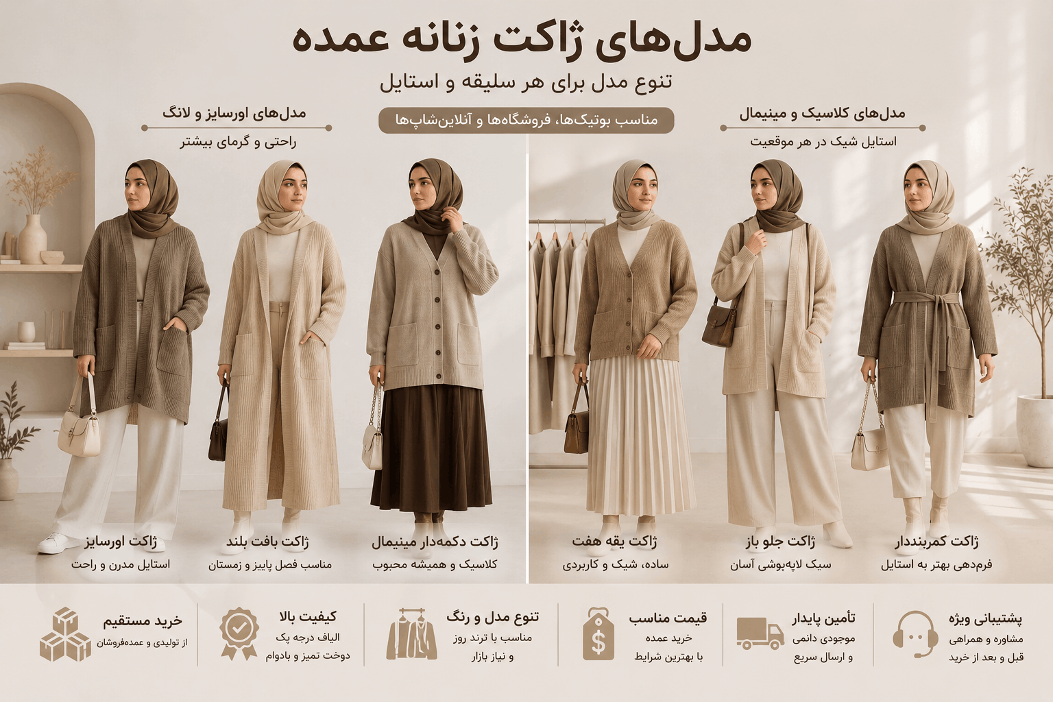 انواع ژاکت زنانه