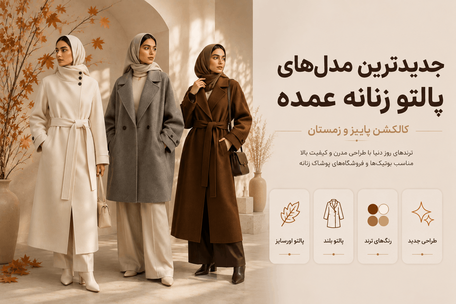 جدیدترین مدل های پالتو زنانه عمده