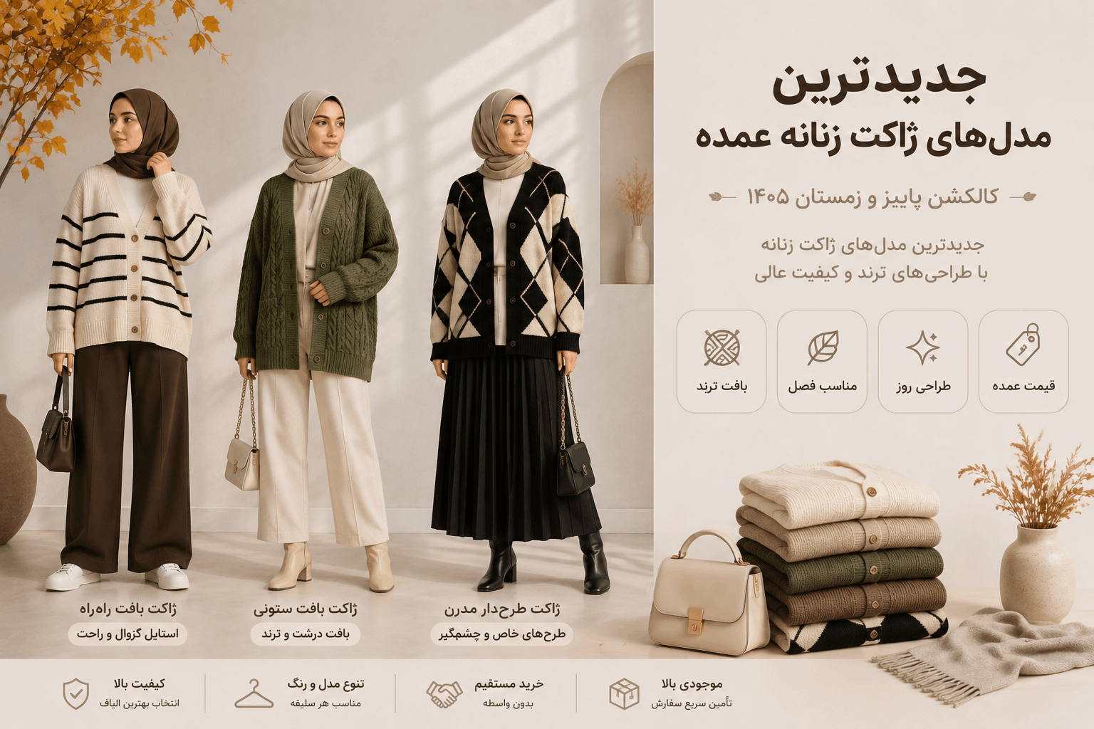 جدید ترین مدل های ژاکت زنانه