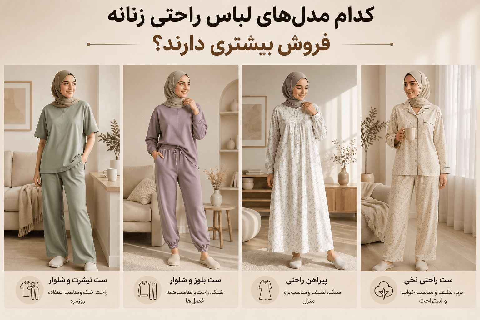 پرفروش ترین مدل های لباس راحتی زنانه