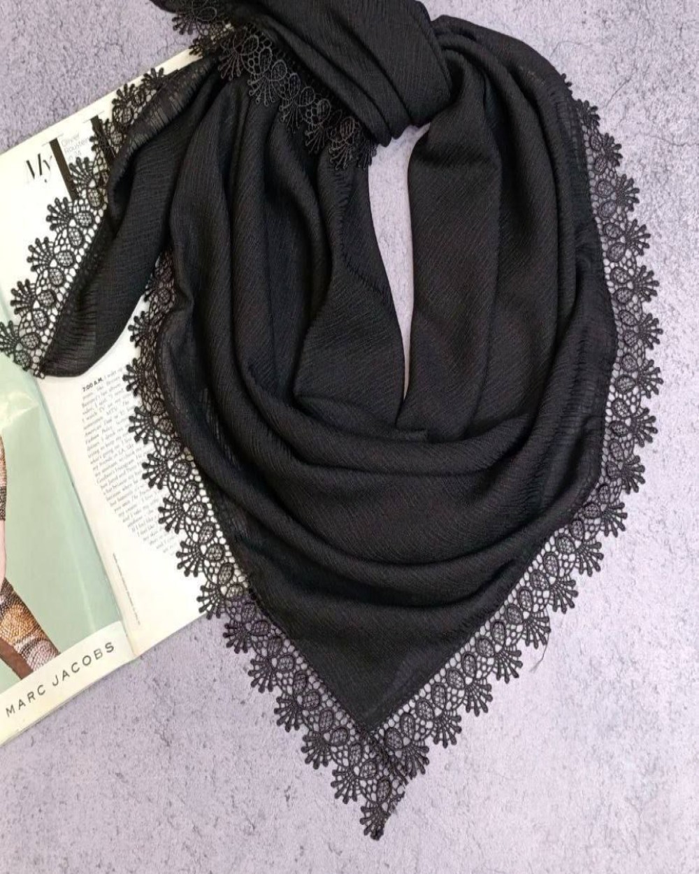 روسری درختی  حاشیه گیپور