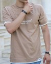 تیشرت یقه گرد پنبه افکت دار افه دمپا و مچ