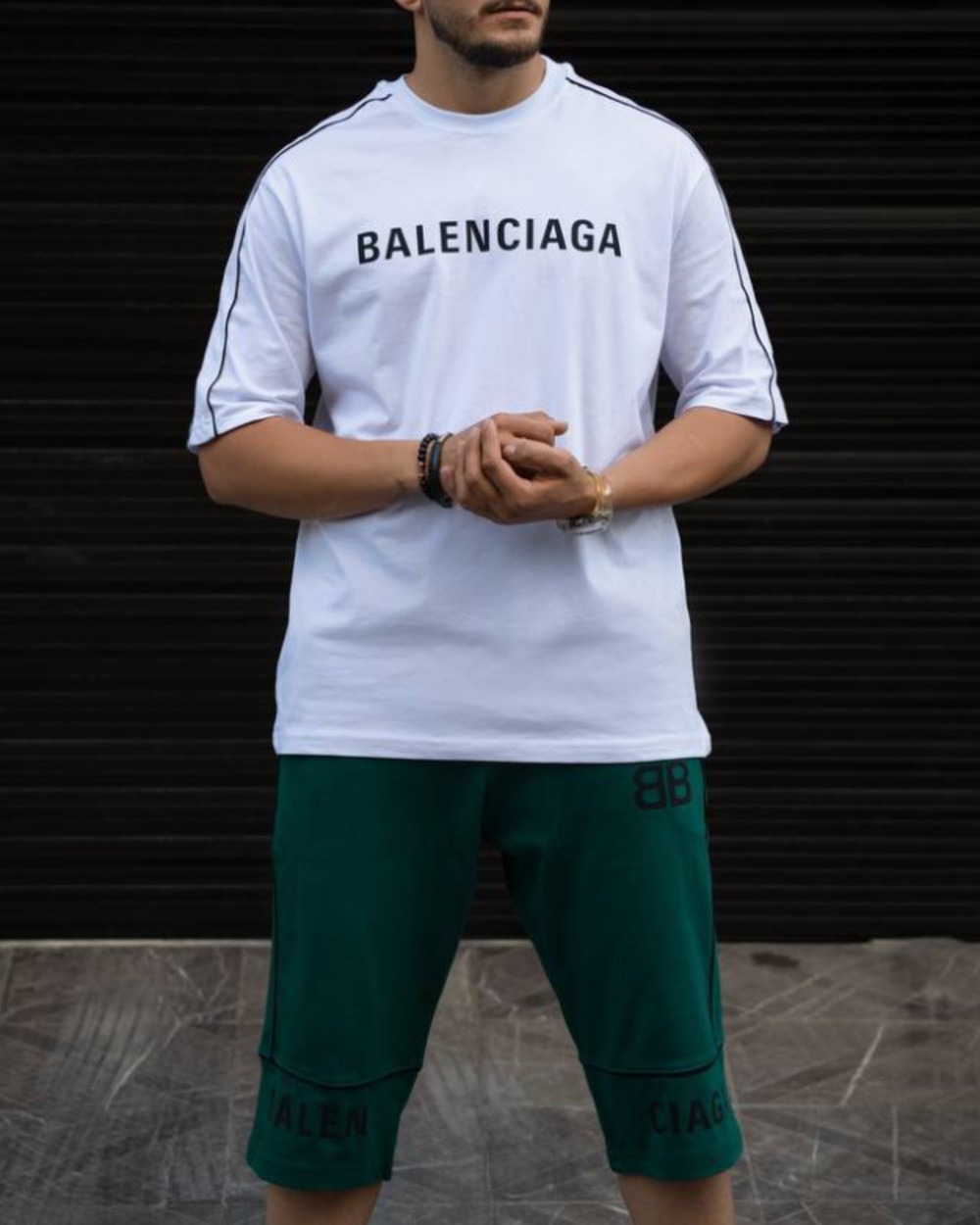 ست تیشرت و شلوارک مردانه طرح بالنسیاگا