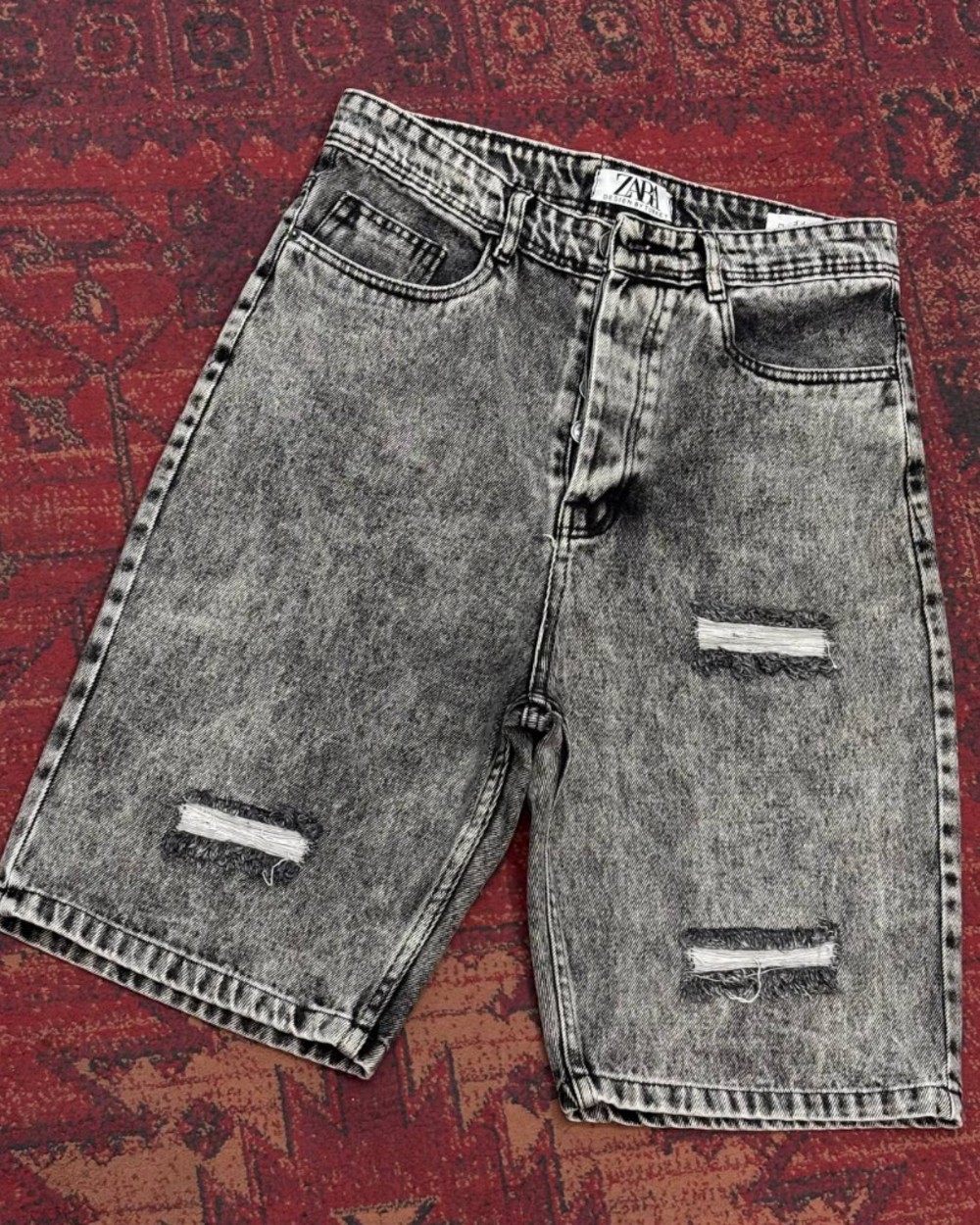 شلوارک جین مردانه پر