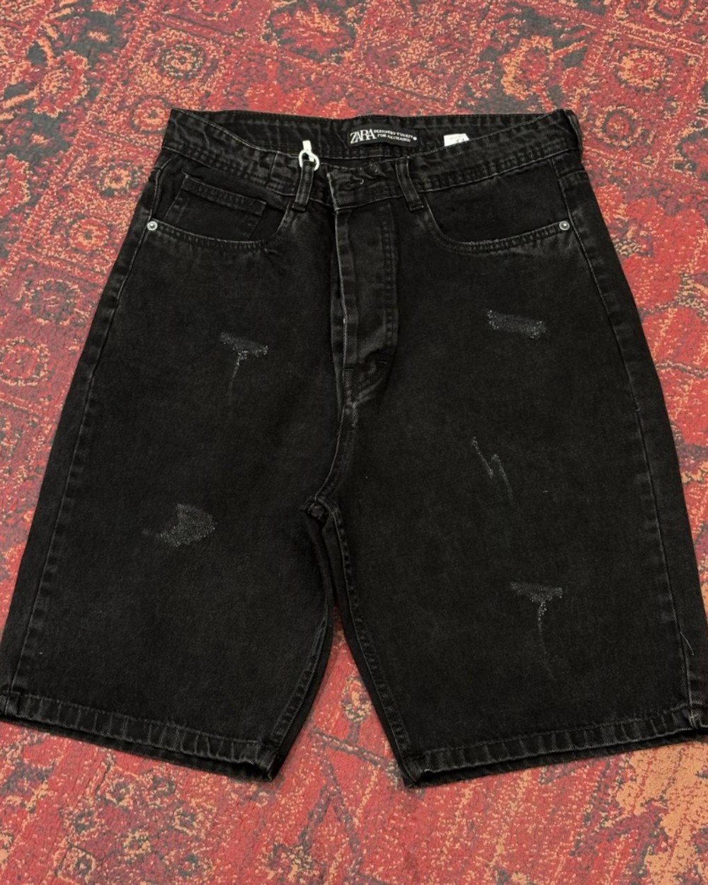 شلوارک جین مردانه پر