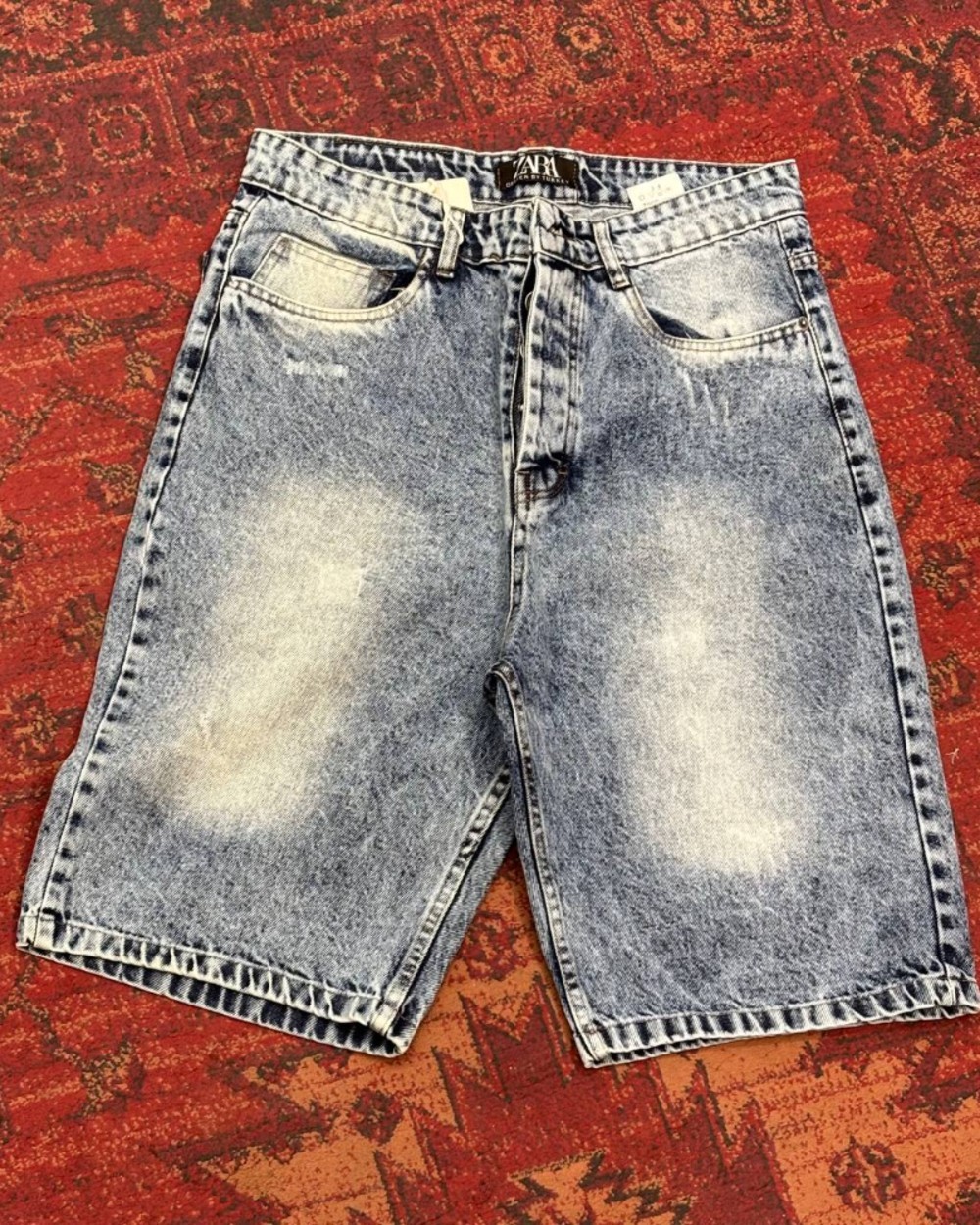 شلوارک جین مردانه پر