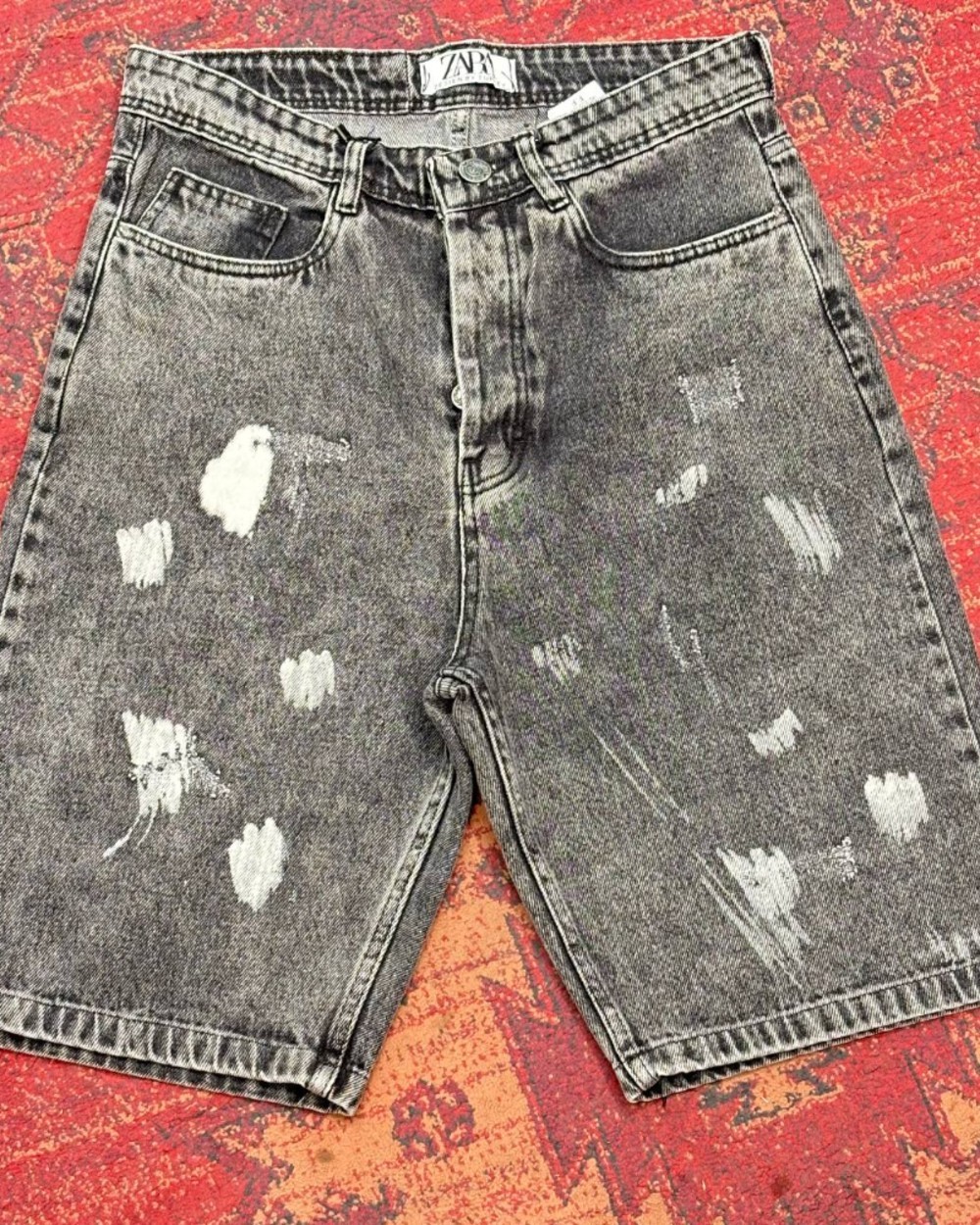 شلوارک جین مردانه پر