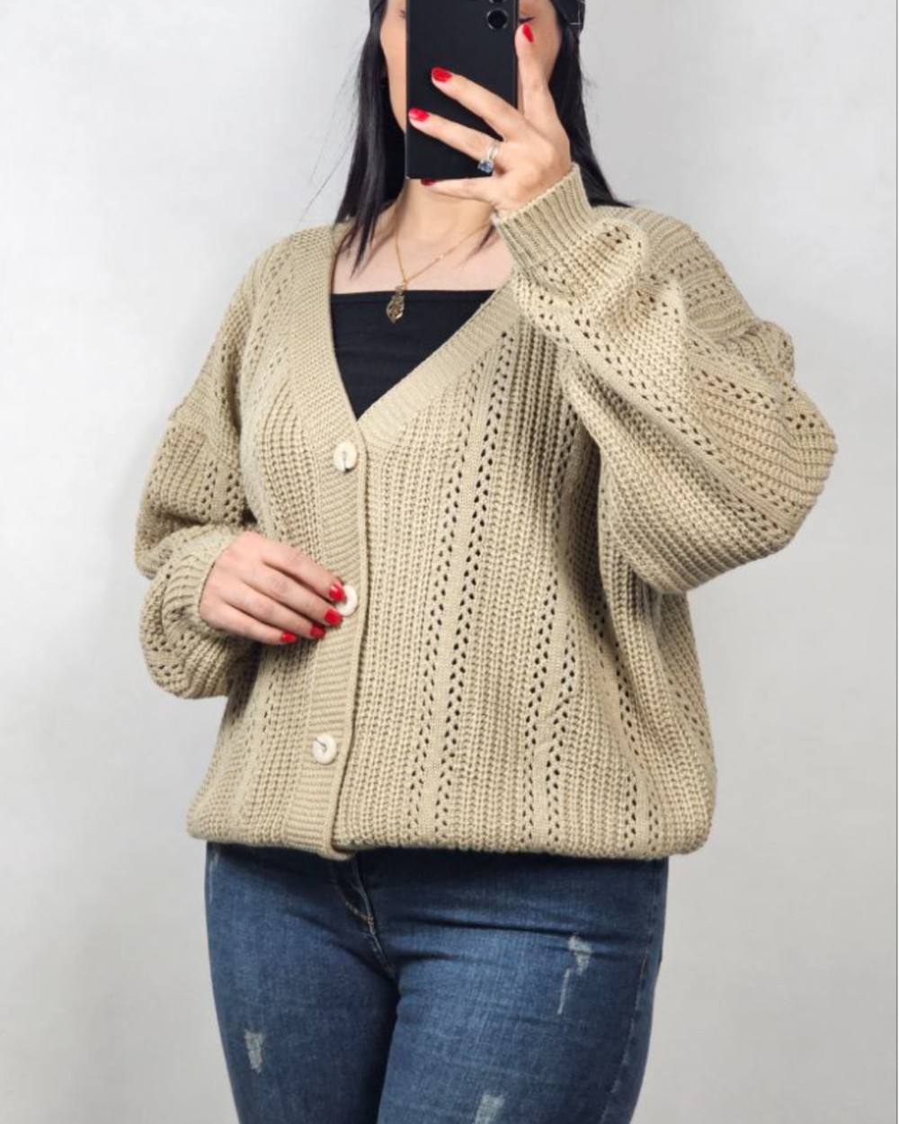 ژاکت ۴ دکمه طرحدار کد3024