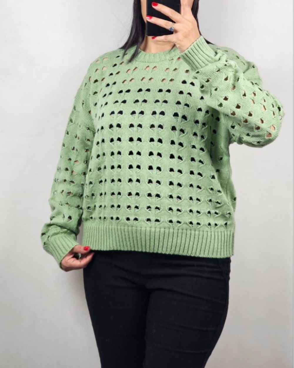 بلوز ژور قلبی پایین کشباف کد 3034