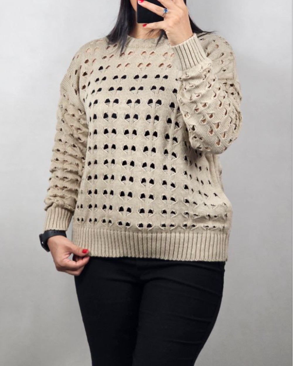 بلوز ژور قلبی پایین کشباف کد 3034