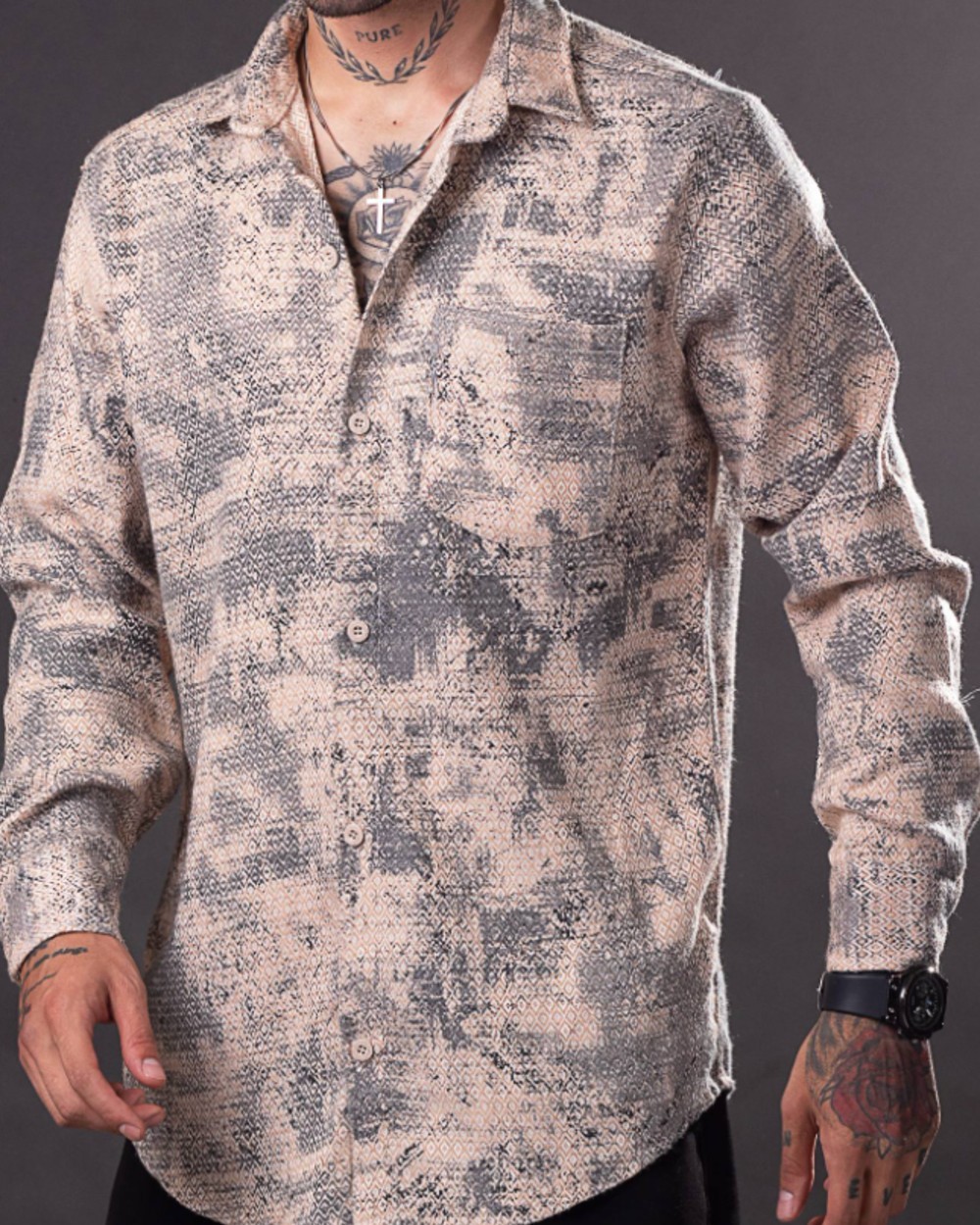 پیراهن پشمی پاییزی مردانه