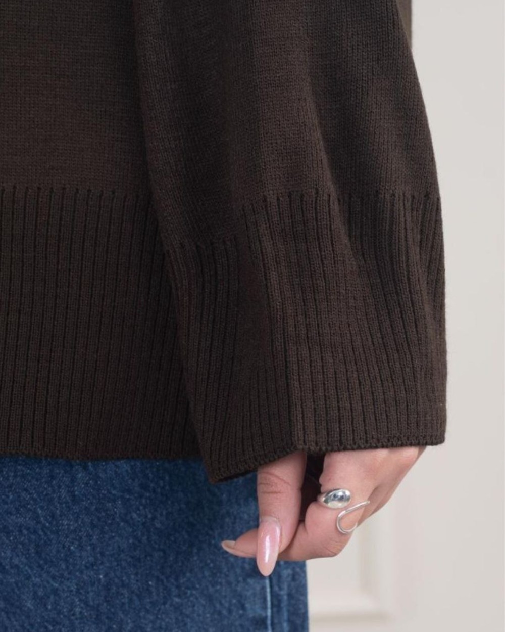 بلوز بافت فول لش یقه اسکی کد 282