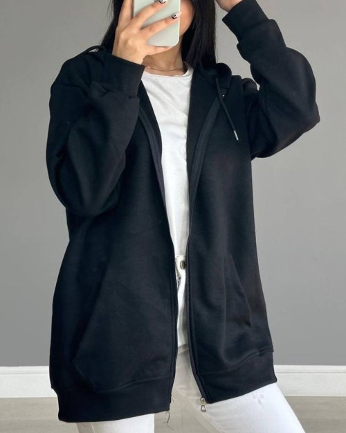  سویشرت ساده جیب کانگرو مشخصات