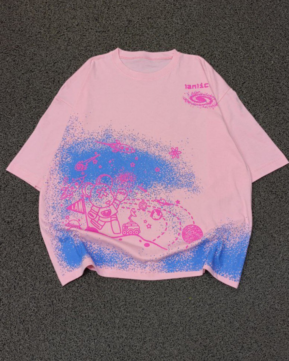 تیشرت لانگ سوپر پنبه طرح کهکشان