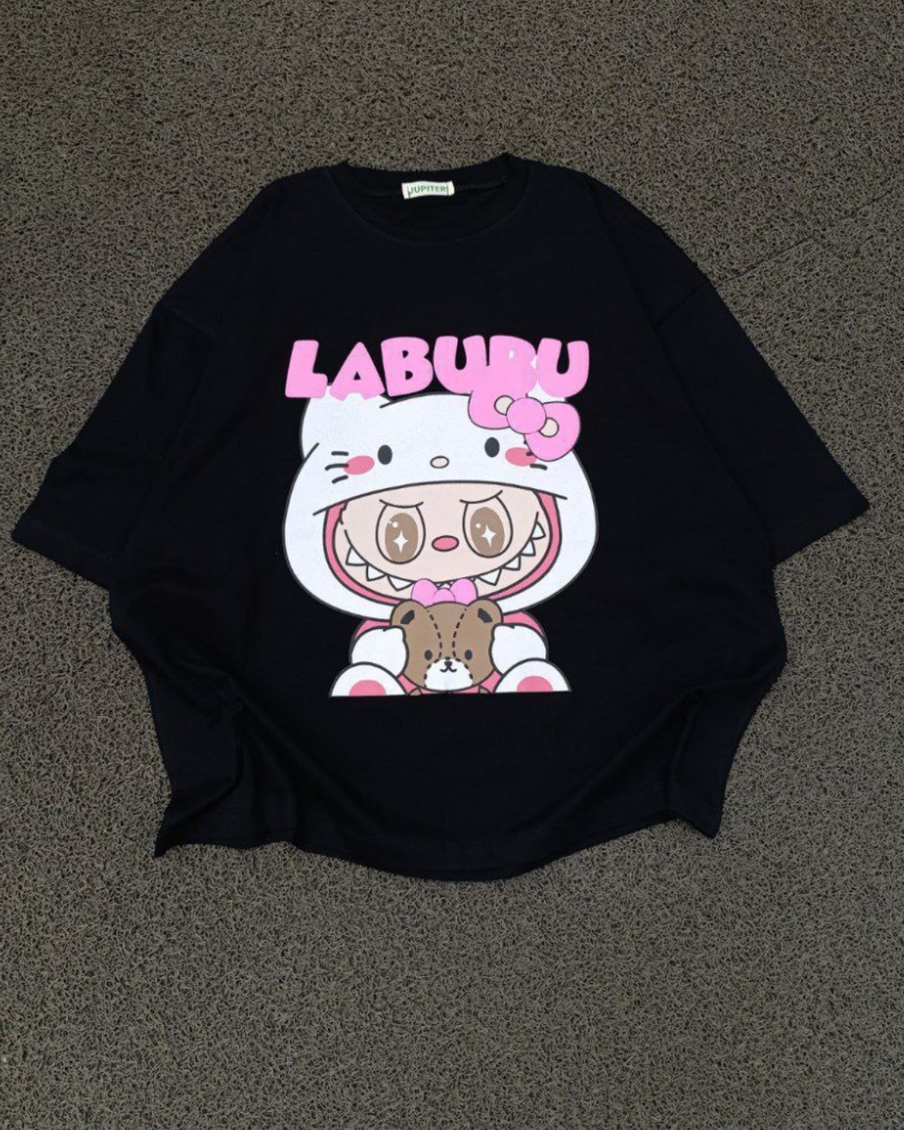 تیشرت لانگ سوپر پنبه طرح لبوبو