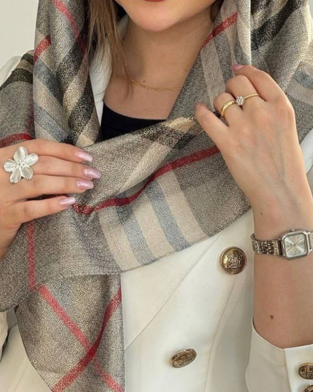 روسری ابریشم مجلسی