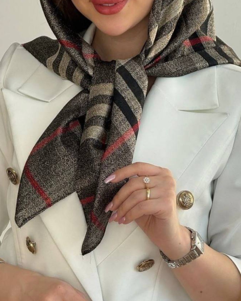 روسری ابریشم مجلسی