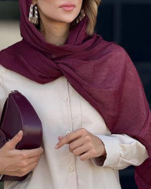  شال نخی دور دانتل گندمی مشخصات