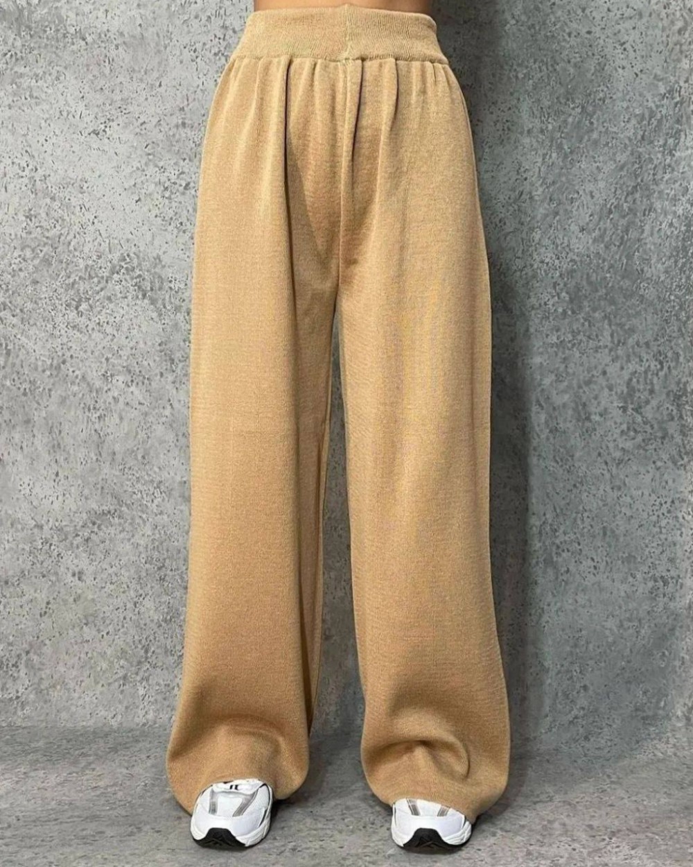 شلوار بافت کمر کش پهن