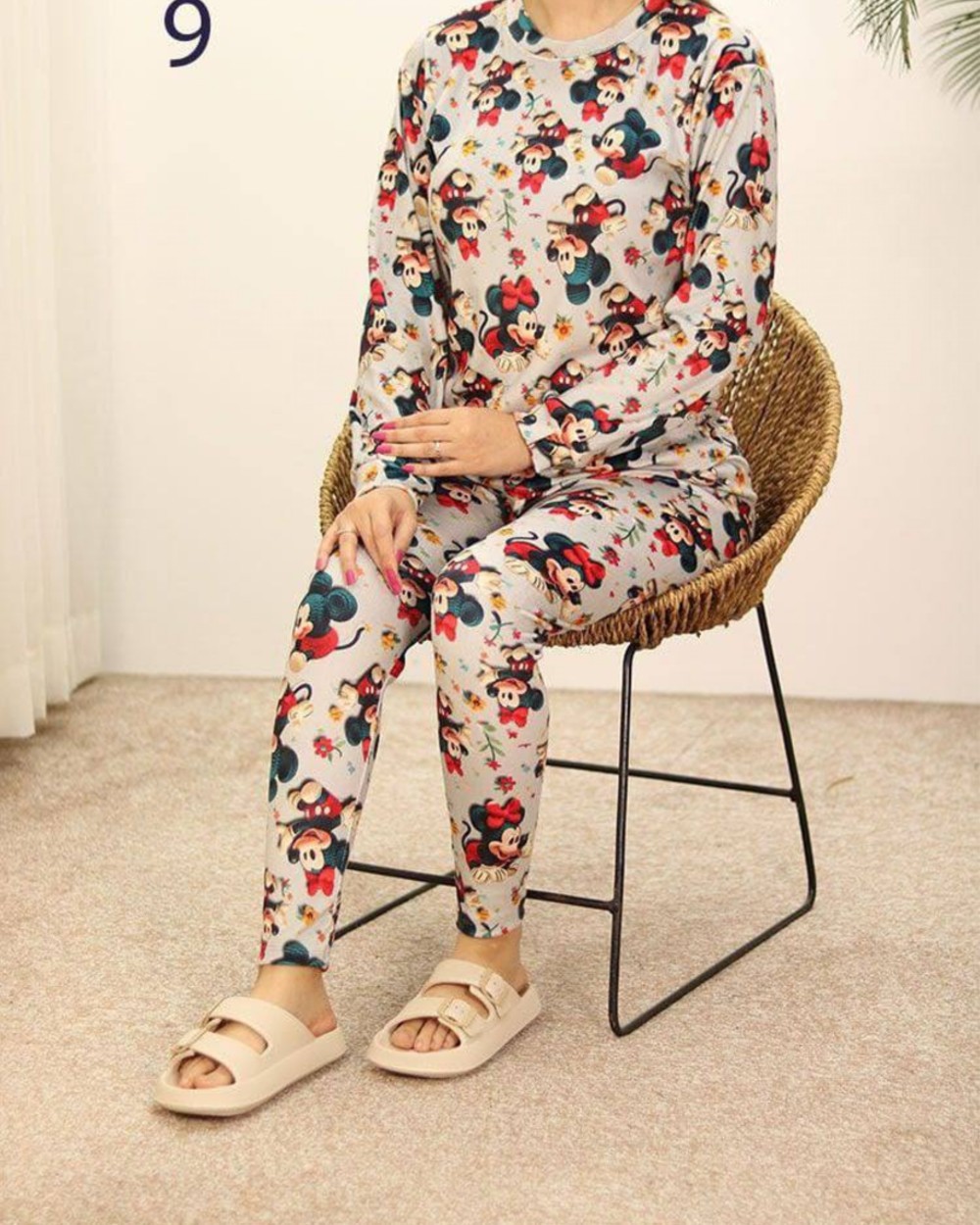 ست بلوز شلوار چاپ فانتزی