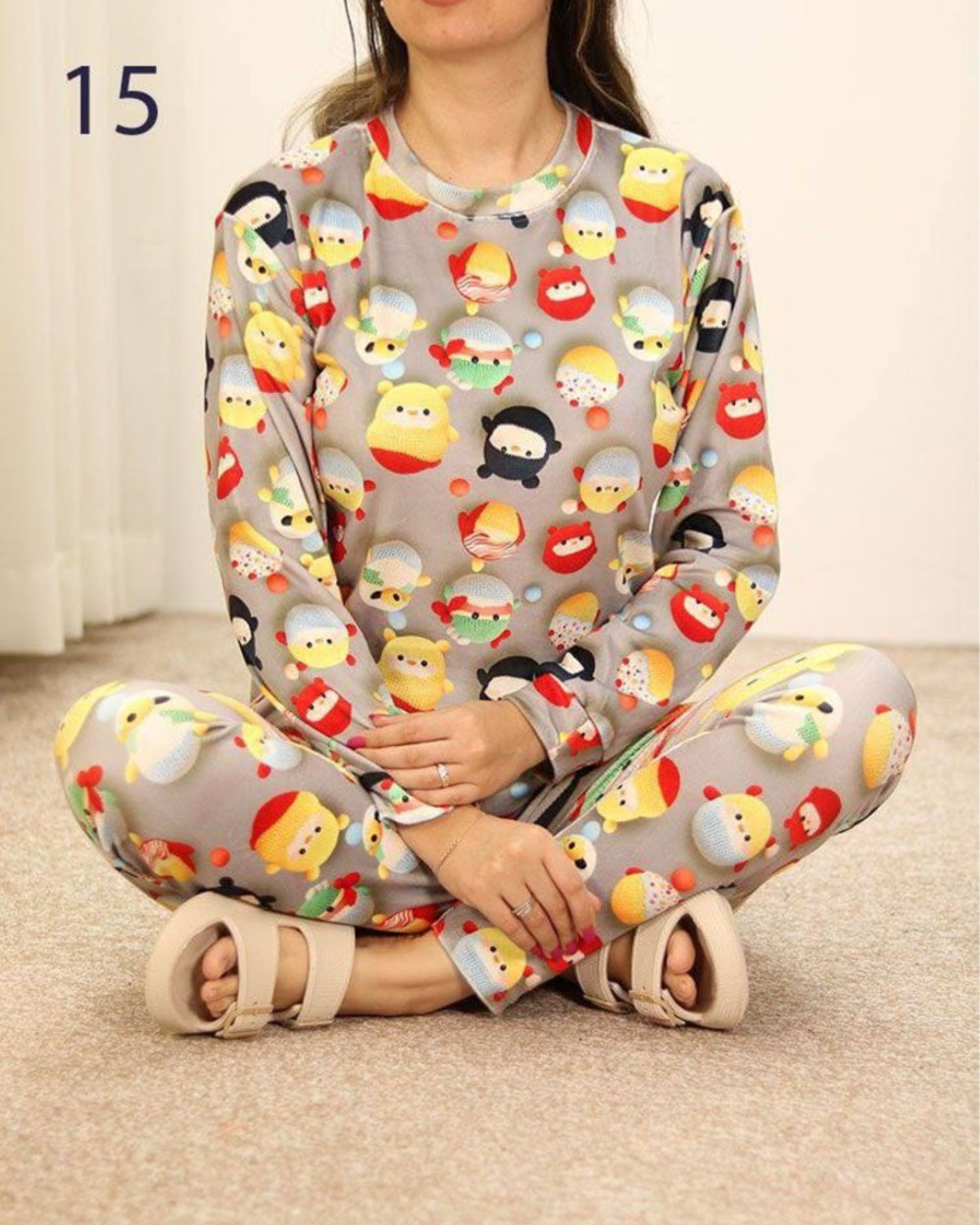 ست بلوز شلوار چاپ فانتزی