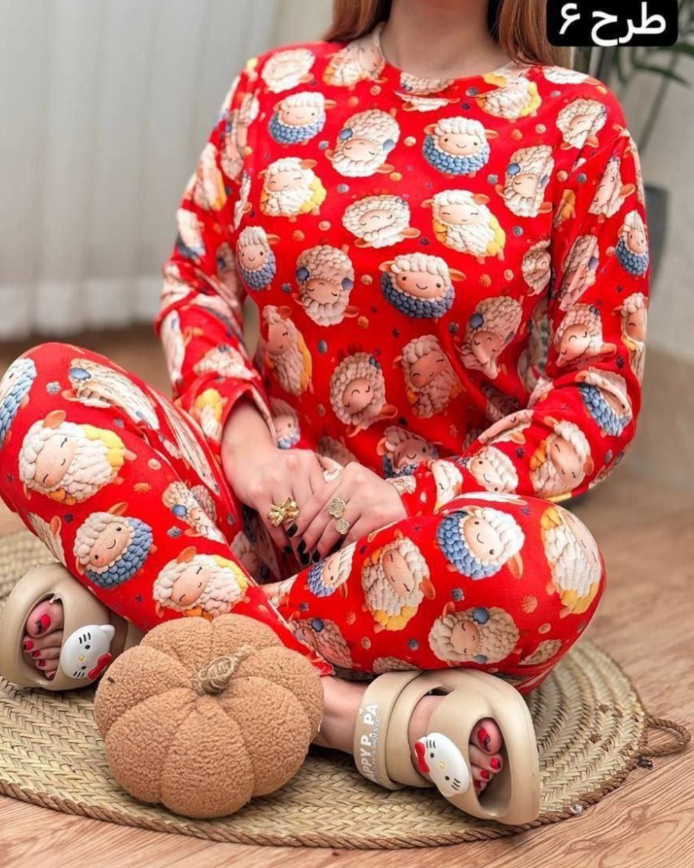 ست بلوز شلوار چاپ فانتزی