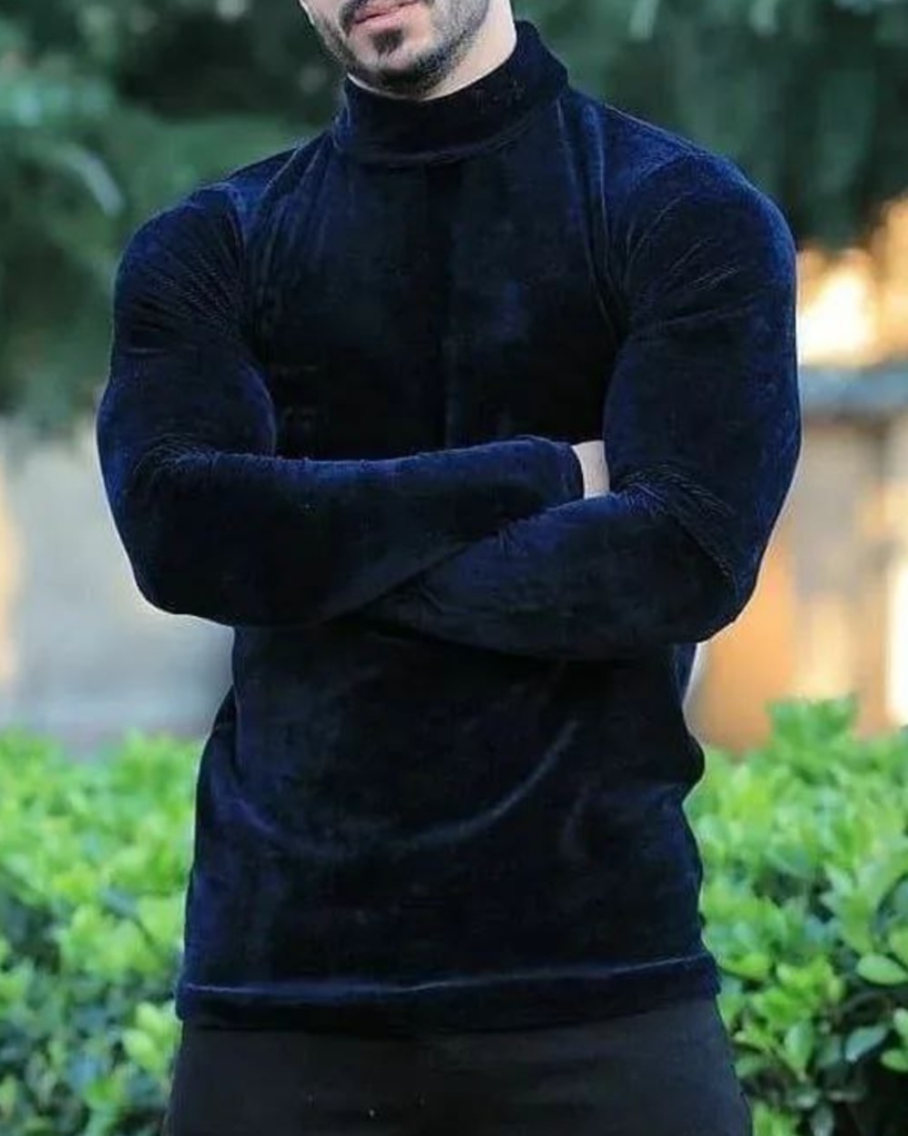 بلوز یقه اسکی مخملی فول کش