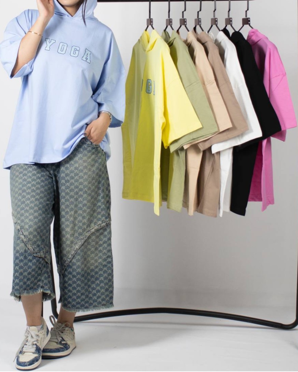 تیشزت باکسی کلاه دار