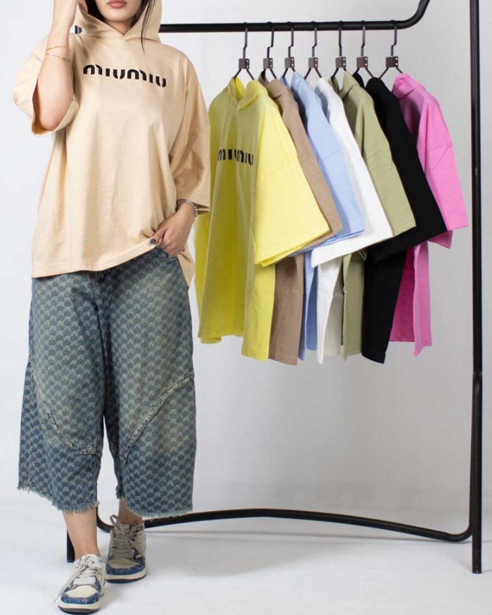 تیشزت باکسی کلاه دار