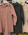 مانتو کتان سایز بزرگ جیب دار کد101