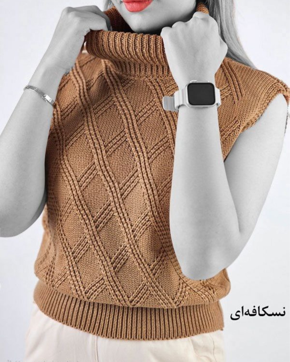 ژیله بافت یقه اسکی لوزی کد 1021