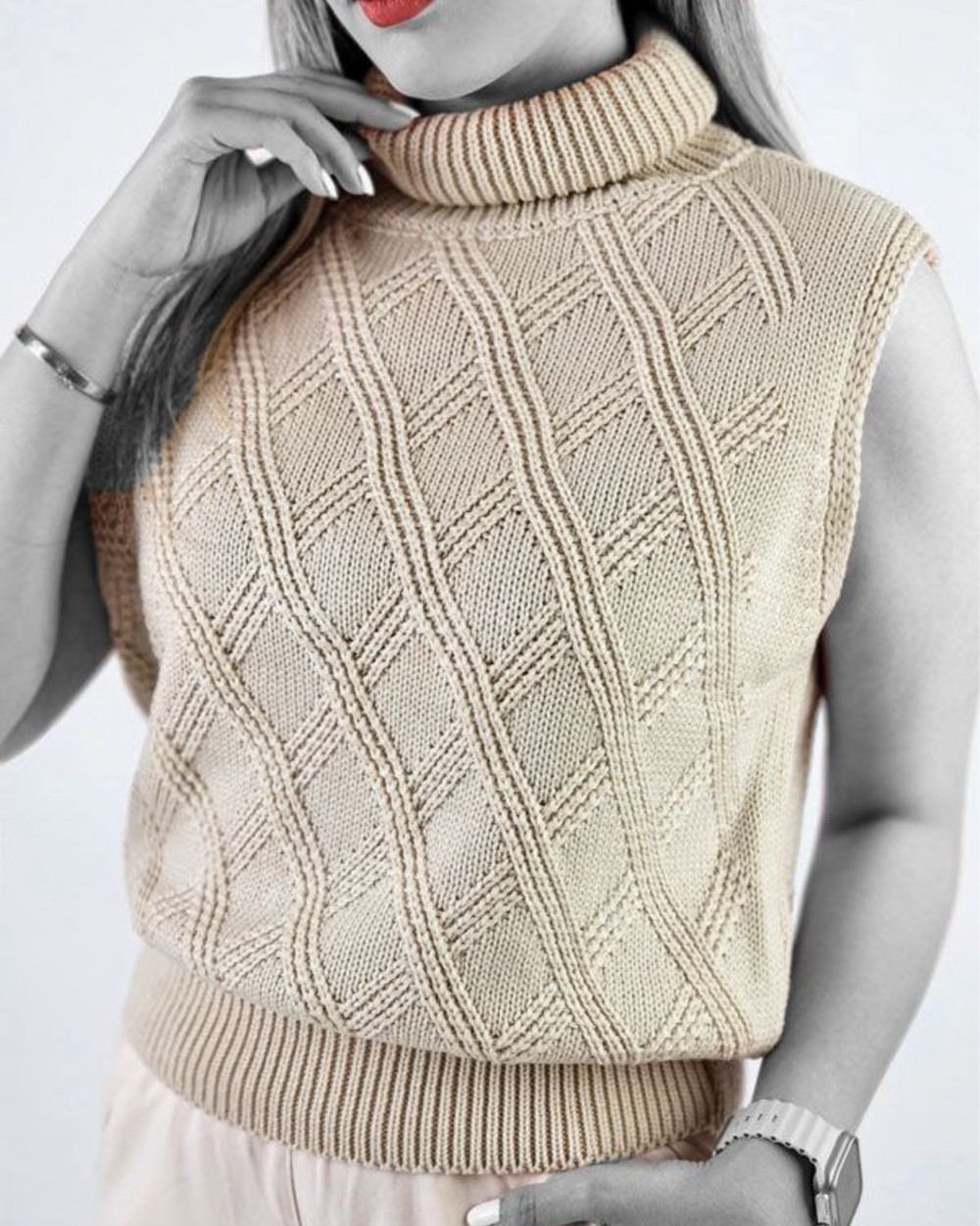 ژیله بافت یقه اسکی لوزی کد 1021