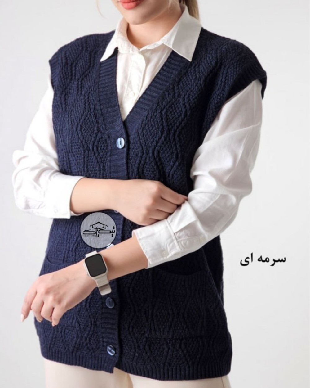 ژیله بافت آبشاری دو جیب کد3031