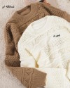 بلوز بافت ژور هفتی هشتی یقه گرد کد1012