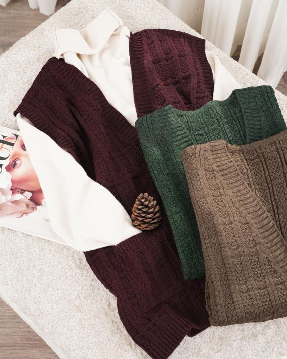 ژیله بافت مربعی جلو دکمه