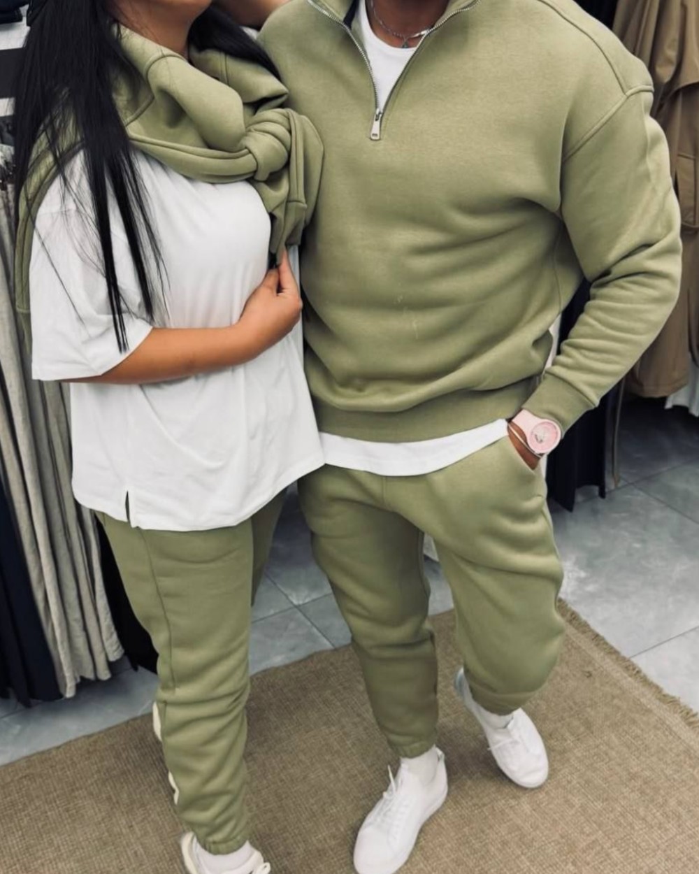 ست نبم زیپ و شلوار جاگر