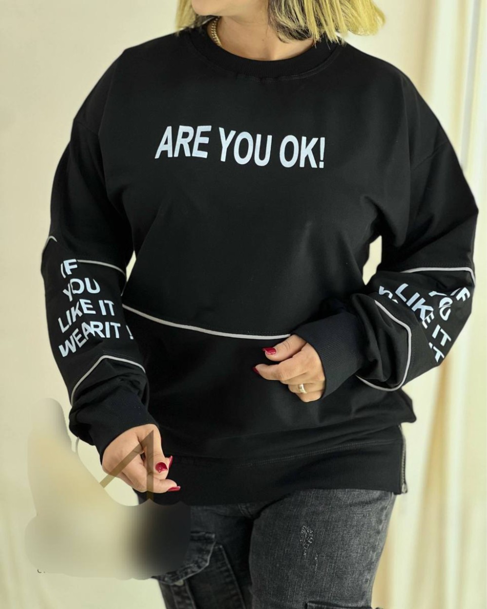 بلوز آستین بلند انگشتی