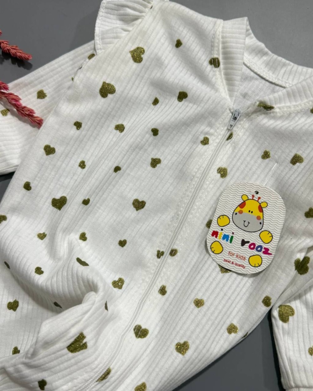 سرهمی زیپی قلب سفید