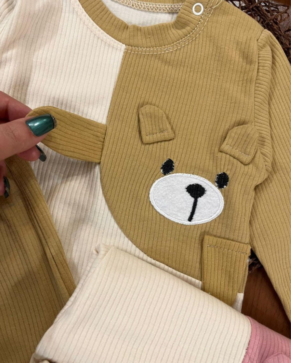 بلوز شلوار طرح خرس گوش دار