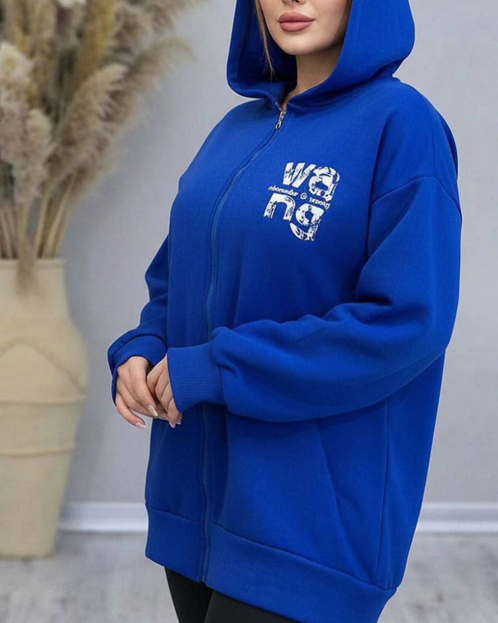 سویشرت قواره دار بلند چاپی