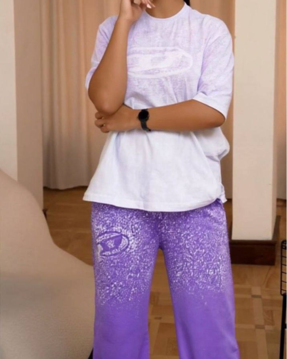 ست تیشرت باکسی وشلوار بگ