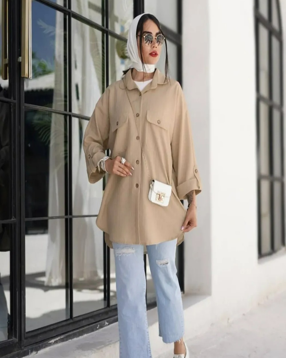 شومیز خط دار زنانه
