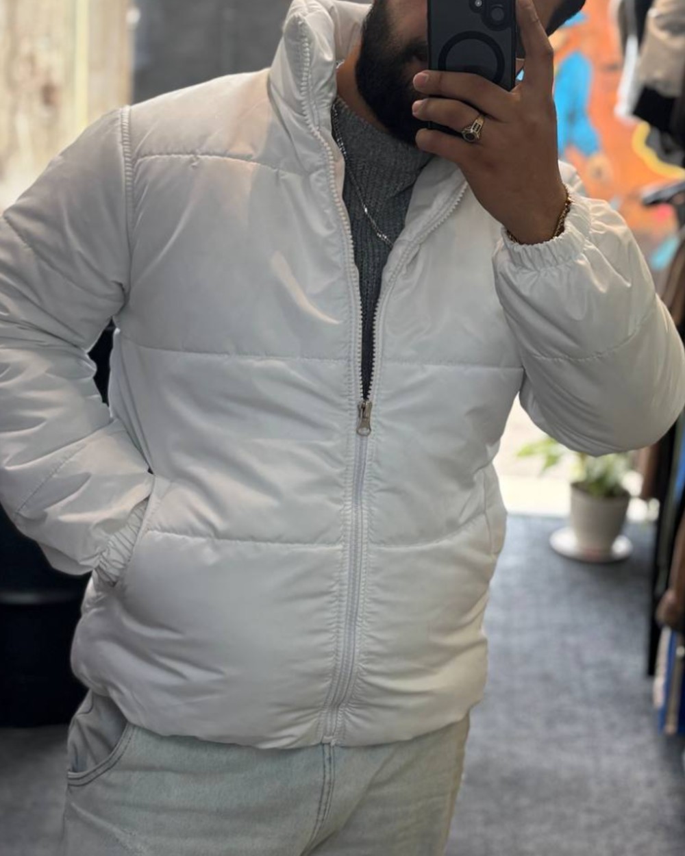 کاپشن پفکی یقه دار